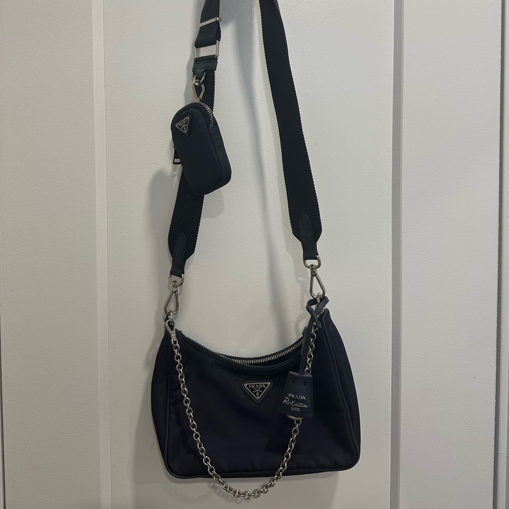 Prada Black Nylon Shoulder Bag